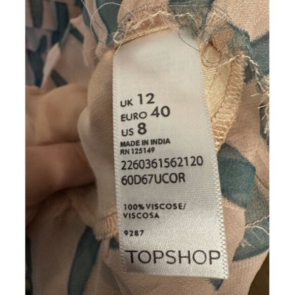 Kate Moss X Topshop Strapless Dress, Size US8 UK12, Zebra Print ruffles - Picture 3 of 8